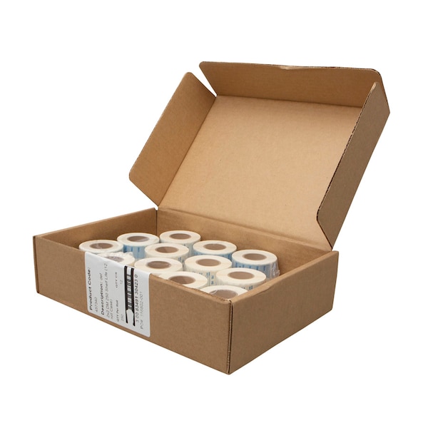 Dissolvable Adhesive 2"x2" Square Use By Shelf Life Label, PK3000
